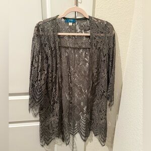 Francesca’s Olive Green‎ Bohemian Lace Kimono